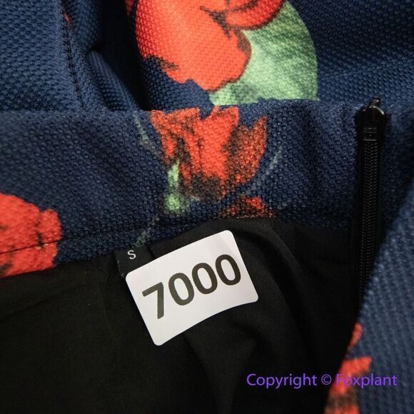 Vintage floral‎ print fit and flare skirt, size XS - Picture 13 of 15